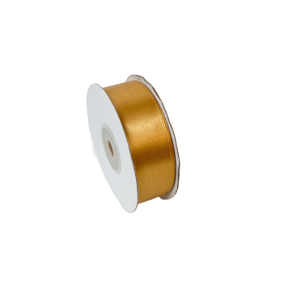 Panglica de satin 25mm/22.86m auriu