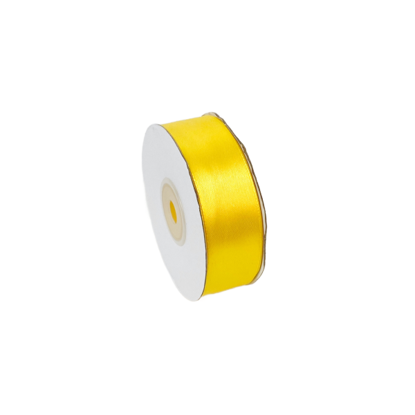 Panglica de satin 25mm/22.86m galben lamaie
