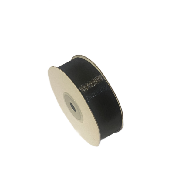 Panglica de satin 25mm/22.86m neagra