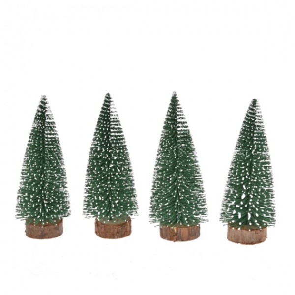 Brăduți verzi 10cm la set de 4 bucăți