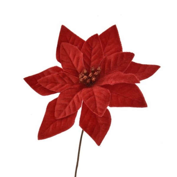 Craciunita de catifea 13cm roșie