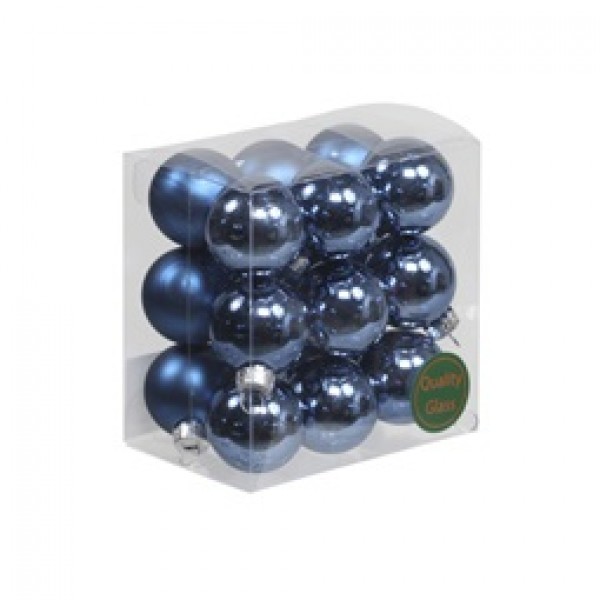 Globuri de sticla 3cm albastru
