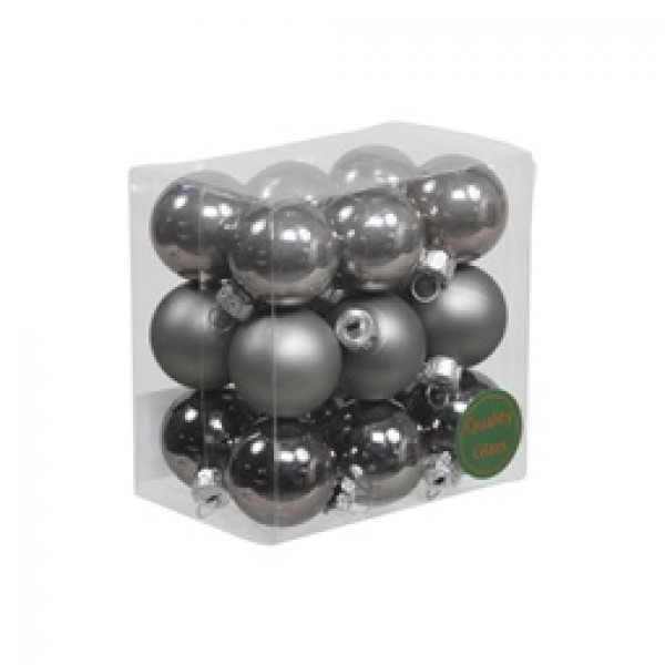 Globuri de sticla 3cm gri