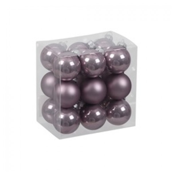 Globuri de sticla 4cm mov 18buc/set