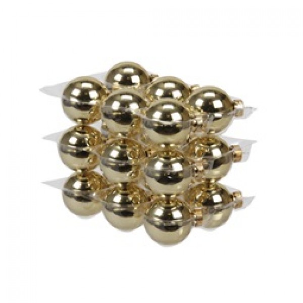 Globuri de sticla 4cm aurii 18buc/set
