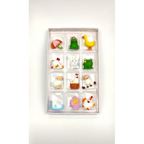 Animăluțe 3cm,12 bucăți în set
