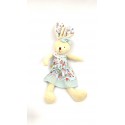 Iepuraș de plus cu rochița 33cm