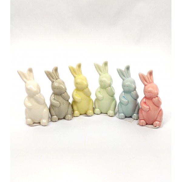 Iepuraș de ceramica lucioasa 10cm