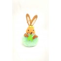 Iepuraș textil cu agățătoare 12cm