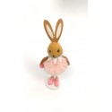 Iepuraș textil cu ou 16cm