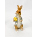 Iepuras de ceramica fata-baiat 14cm