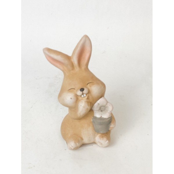 Iepuras ceramica maro 13 cm